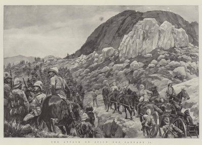 De Aanval op Spion Kop, 24 januari door Richard Caton Woodville junior